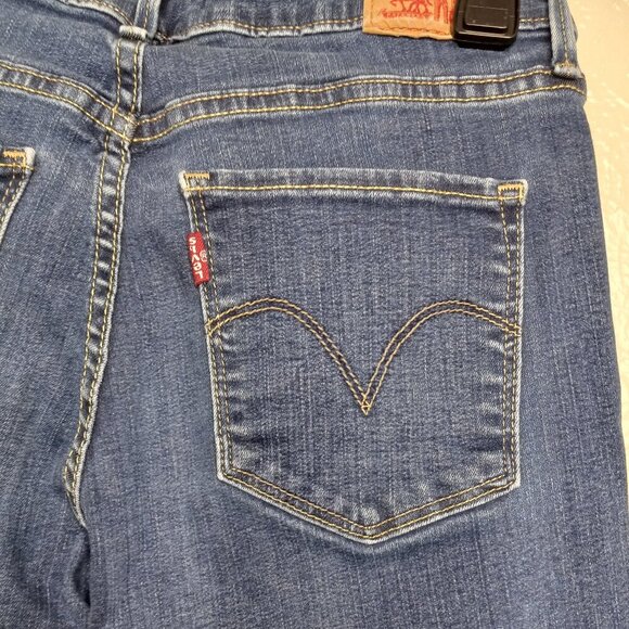 LEVI'S Women's 515 Skinny Mid-Rise Dark Wash Jeans sz 8 - Picture 7 of 7